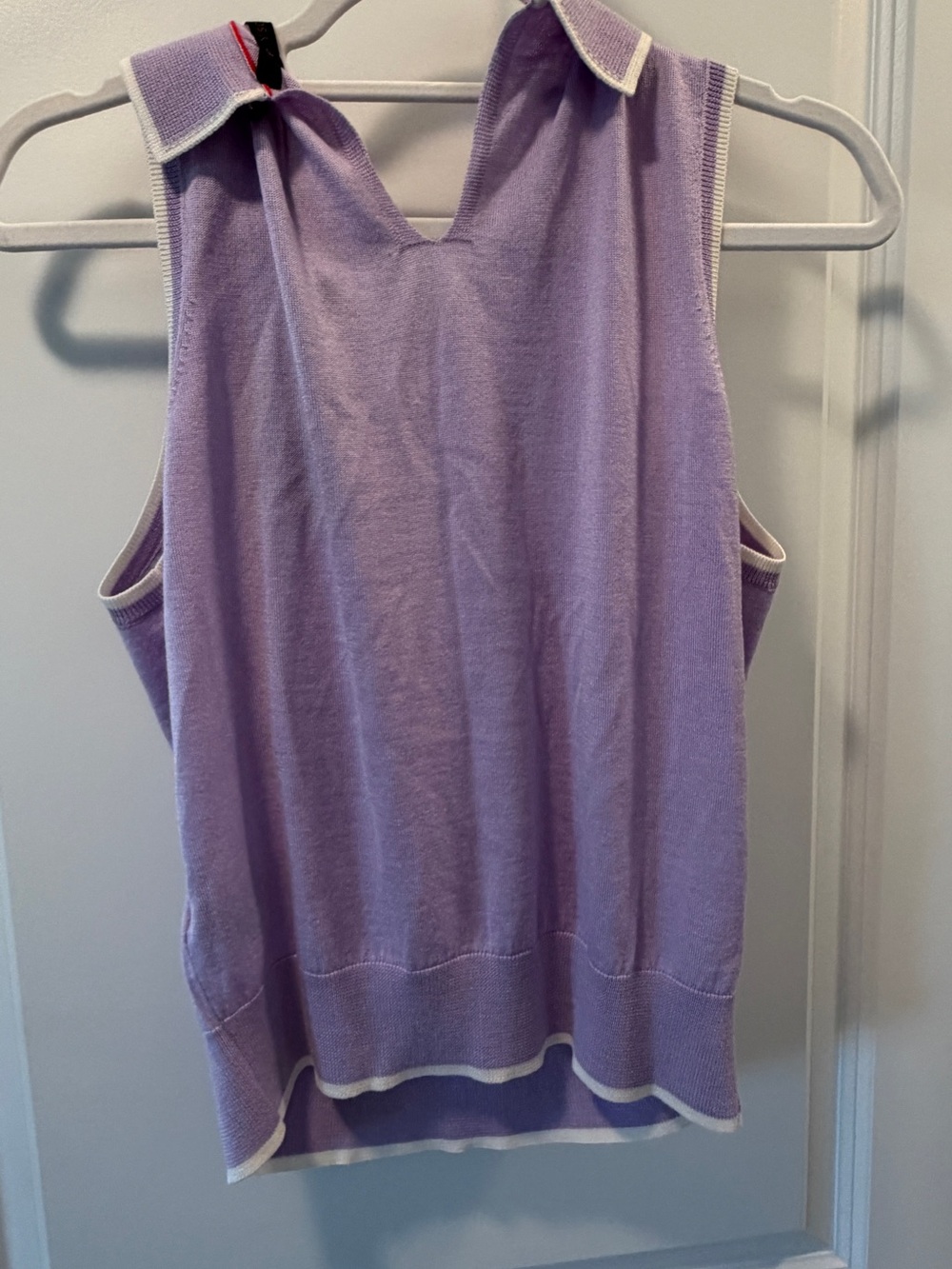 Greyson Lavender Sleeveless Collared Knit Tank